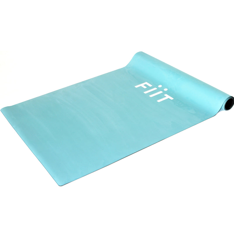 Light blue exercise and yoga mat
